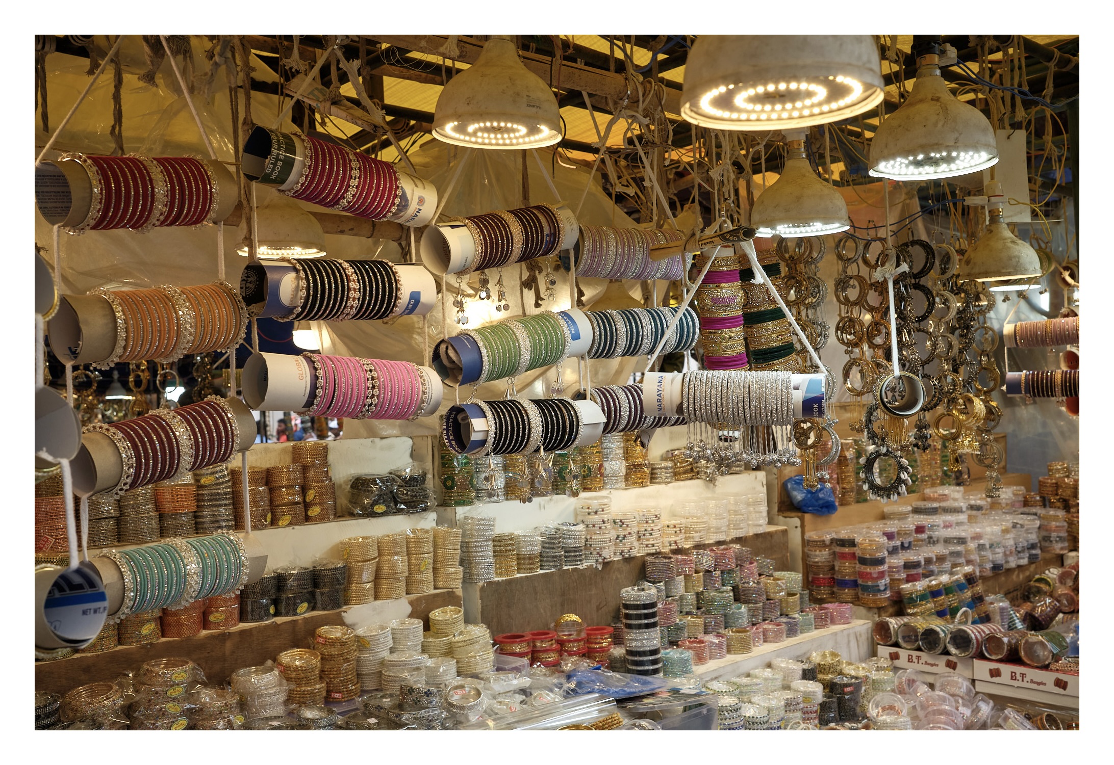 Photo of bangles from the Bangle shack next to Charminar