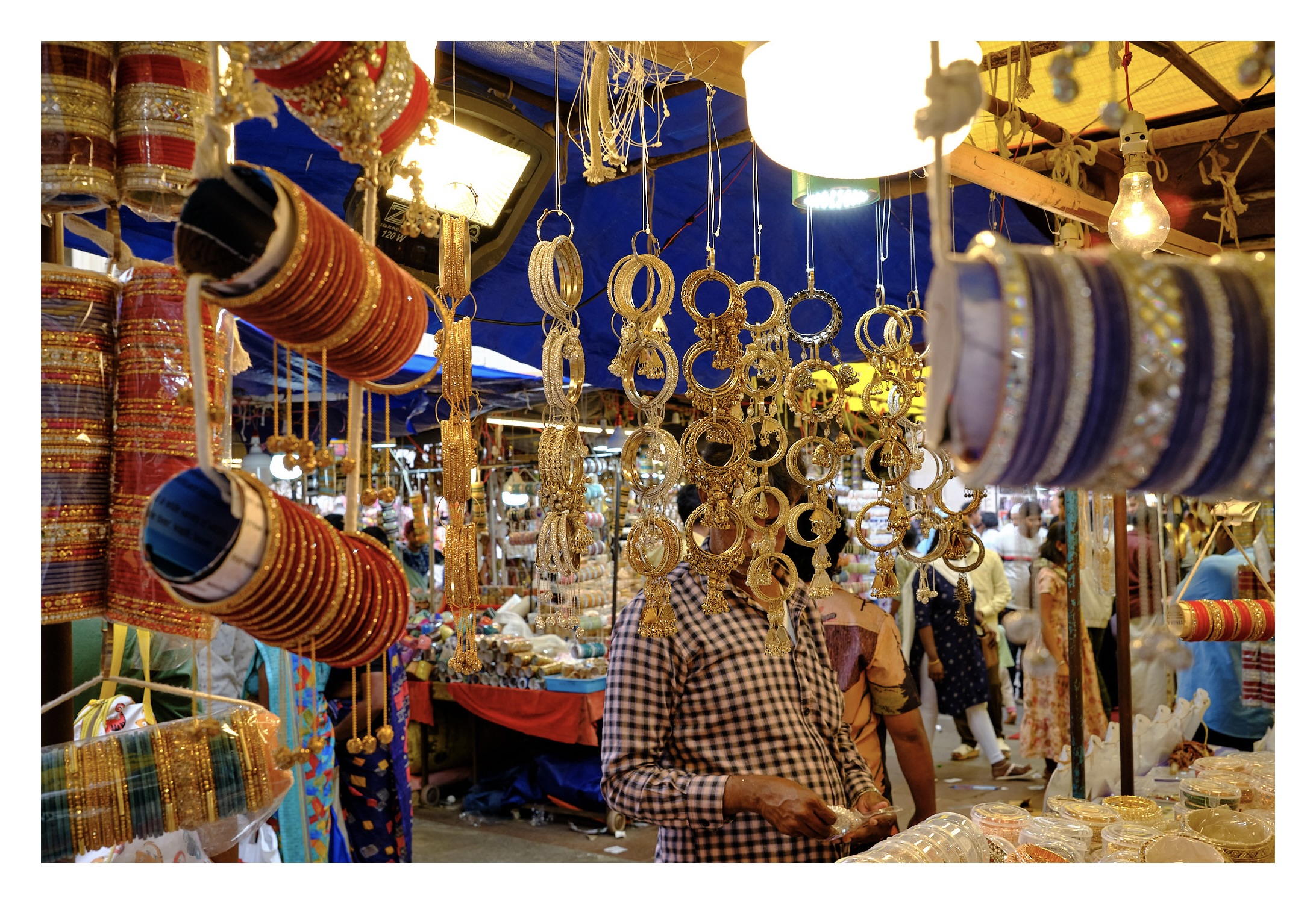 another photo of bangles from the Bangle shack next to Charminar